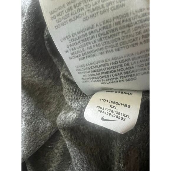 Nike Heathered Gray Athletic Long Sleeve Shirt Men's XXL - Picture 6 of 7